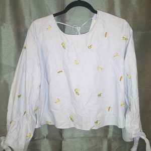 Embroidered Crop Top